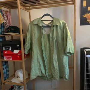 GREEN MAGELLAN BUTTON UP SHIRT
